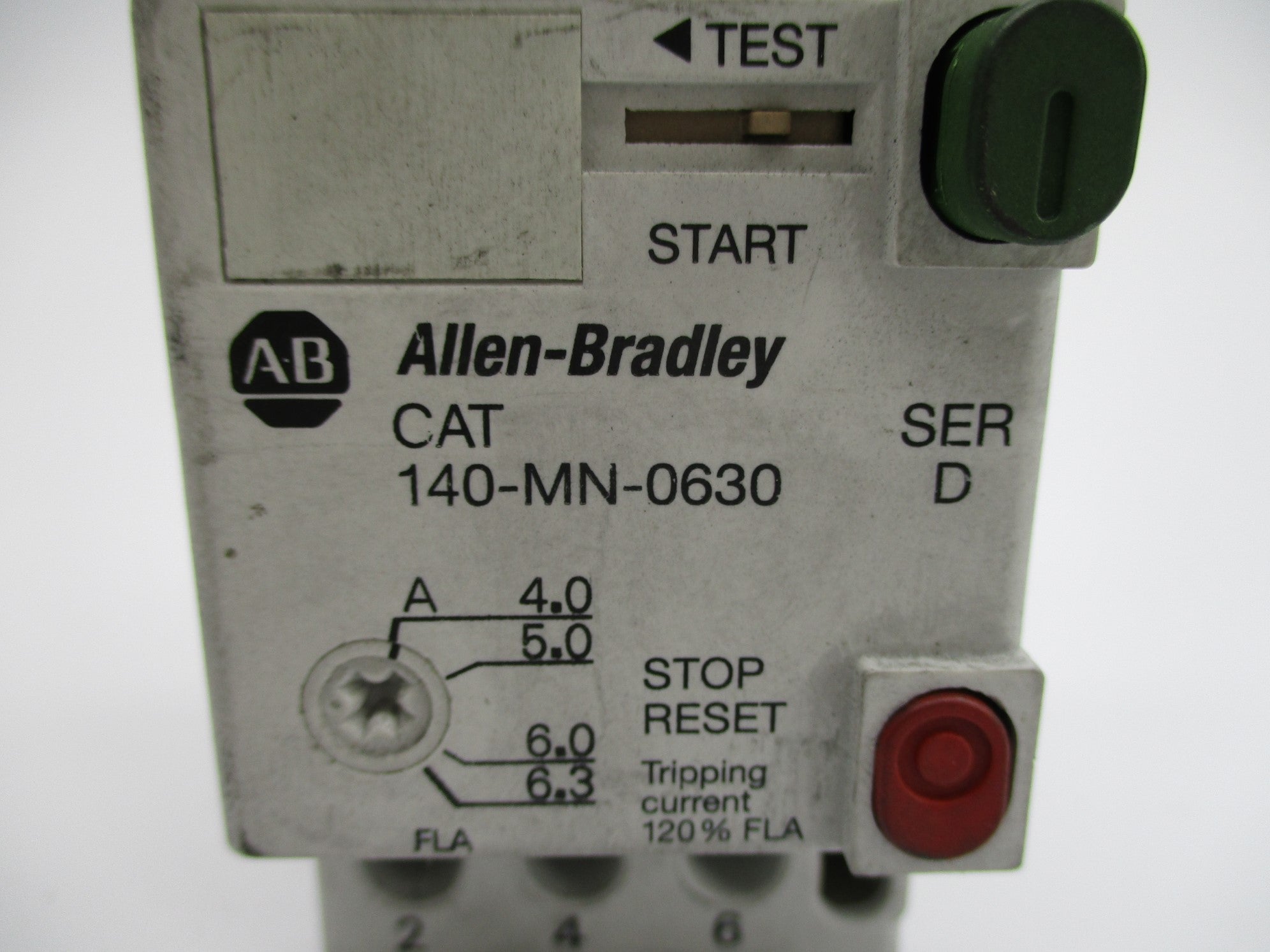 ALLEN BRADLEY 140-MN-0630 SER. D 4.0-6.3A UNMP