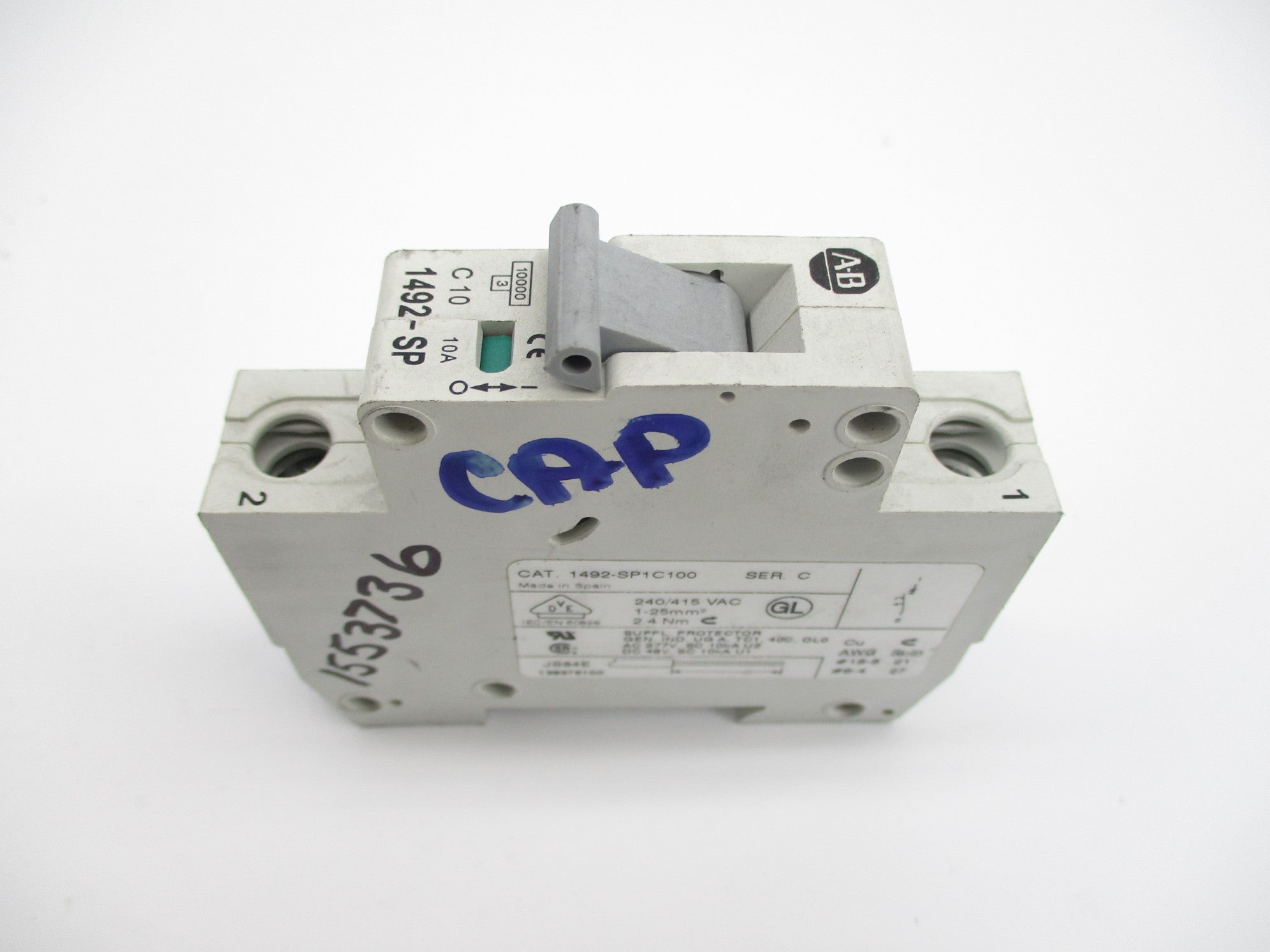 ALLEN BRADLEY 1492-SP1C100 SER. C 10A 240/415VAC UNMP