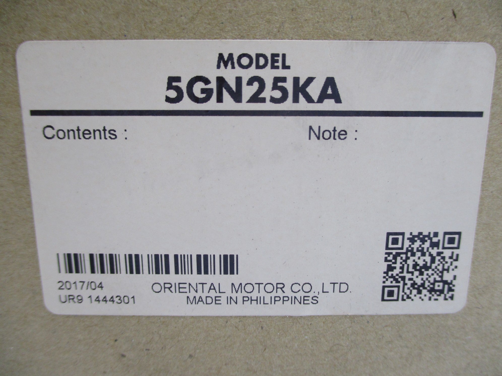 ORIENTAL MOTOR 5GN25KA NSMP