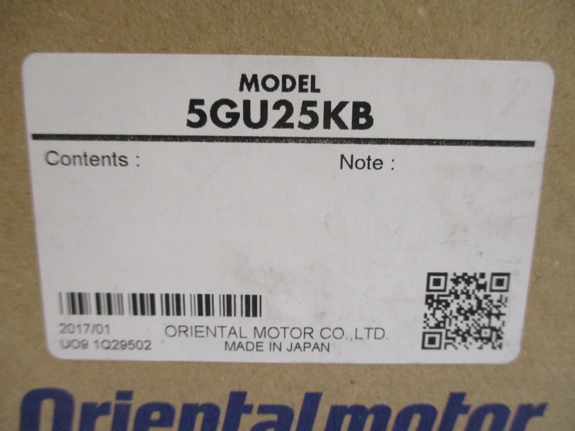 ORIENTAL MOTOR 5GU25KB NSMP