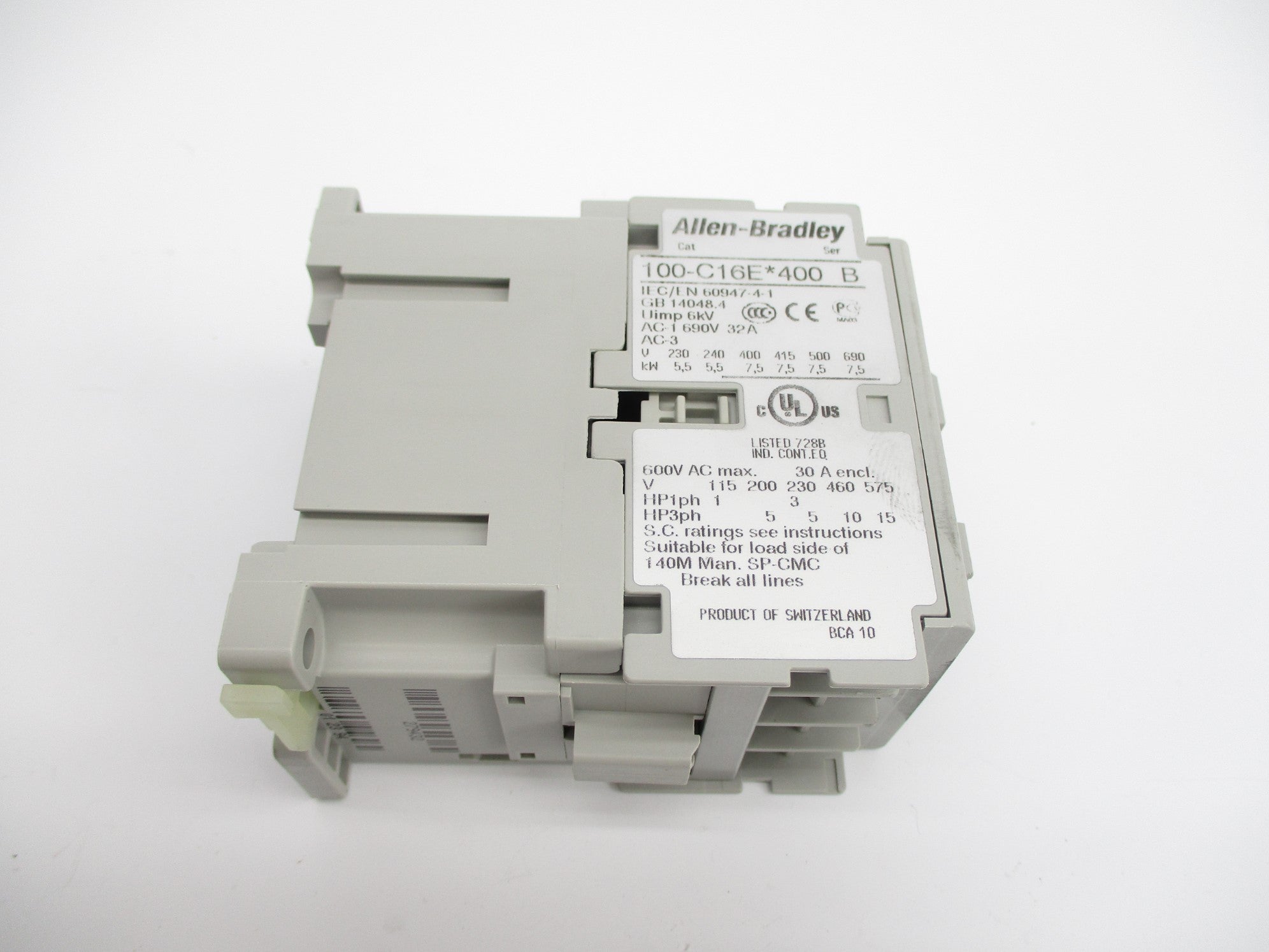 ALLEN BRADLEY 100-C16EJ400 SER. B 24VDC (BR/WH) NSMP