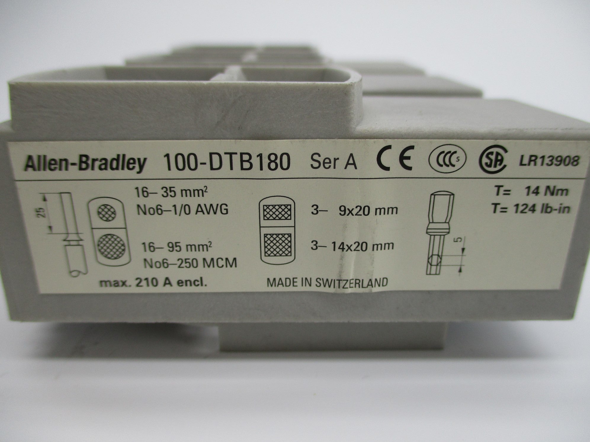 ALLEN BRADLEY 100-DTB180 SER. A NSNP