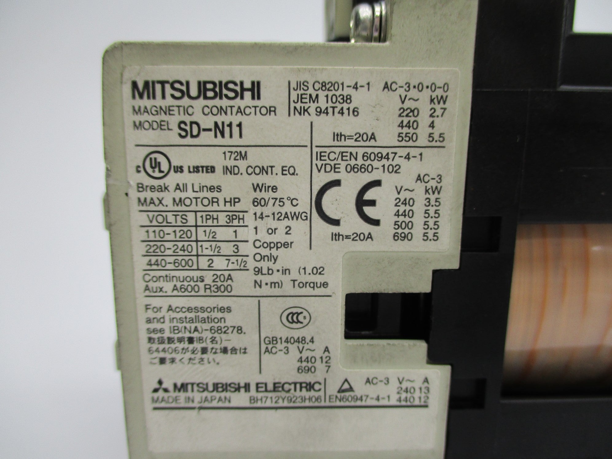 MITSUBISHI SD-N11 24VDC UNMP