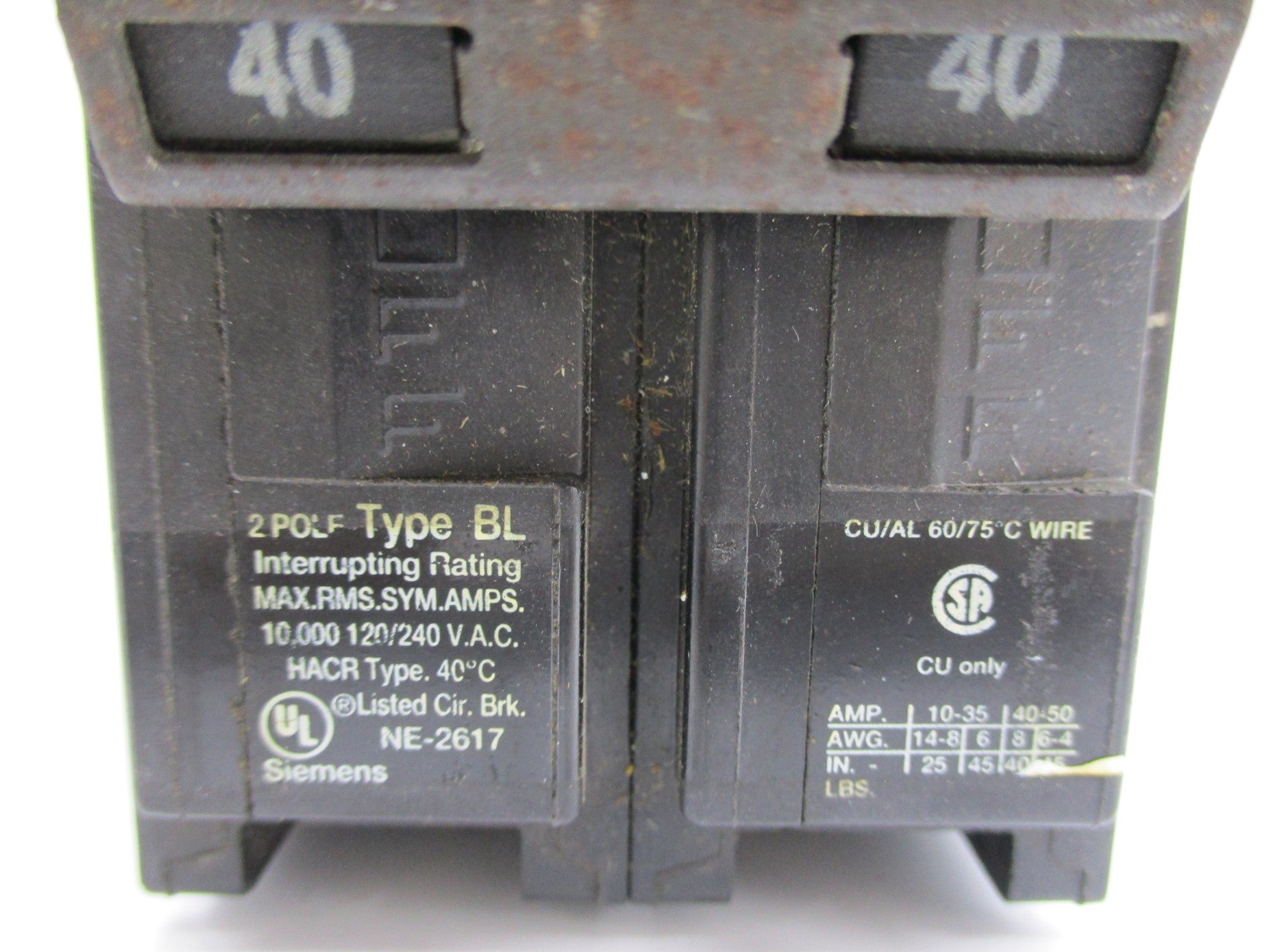 SIEMENS BL240 120/240VAC 40A UNMP