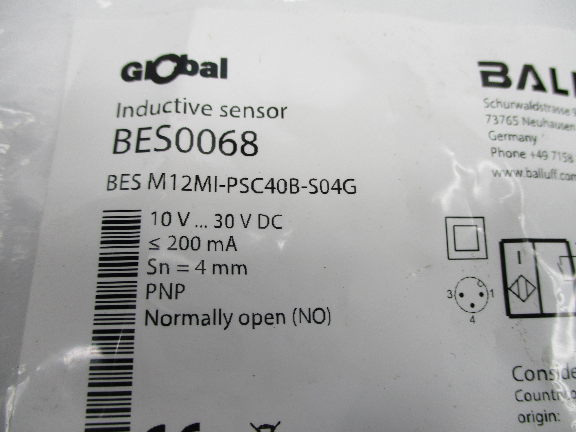 BALLUFF BESM12MI-PSC40B-S04G (AS PICTURED) NSMP