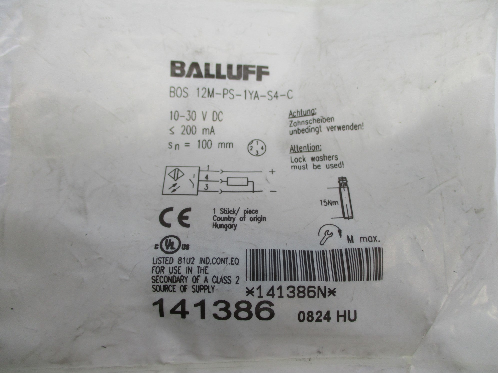 BALLUFF BOS12M-PS-1YA-S4-C NSMP