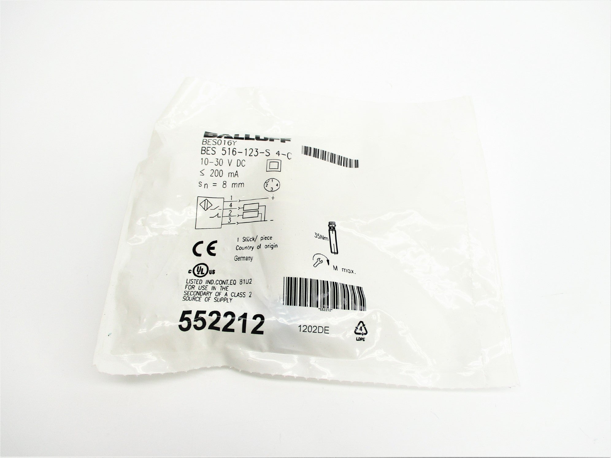 BALLUFF BES516-123-S4-C BES016Y NSMP