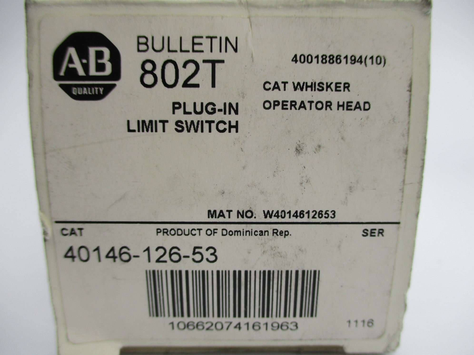 ALLEN BRADLEY 40146-126-53 (WH) NSMP
