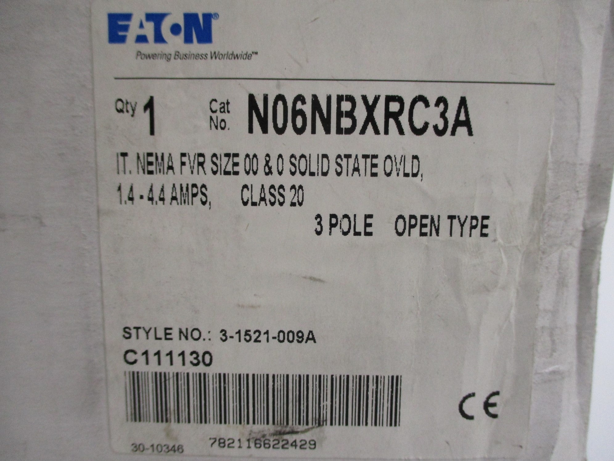 EATON N06NBXRC3A 1.4-4.4A 24VDC NSMP
