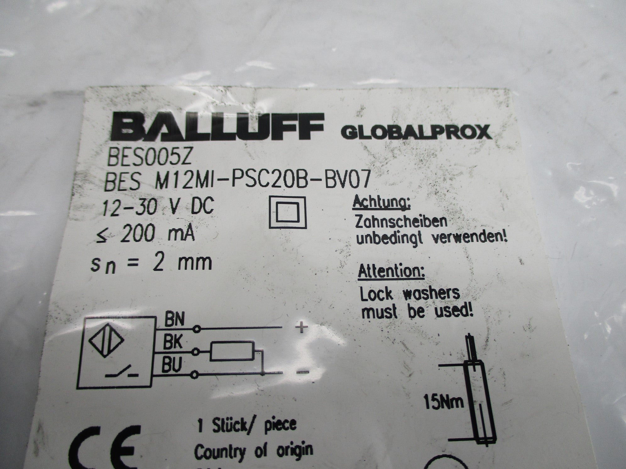 BALLUFF BESM12MI-PSC20B-BV07 BES005Z NSMP