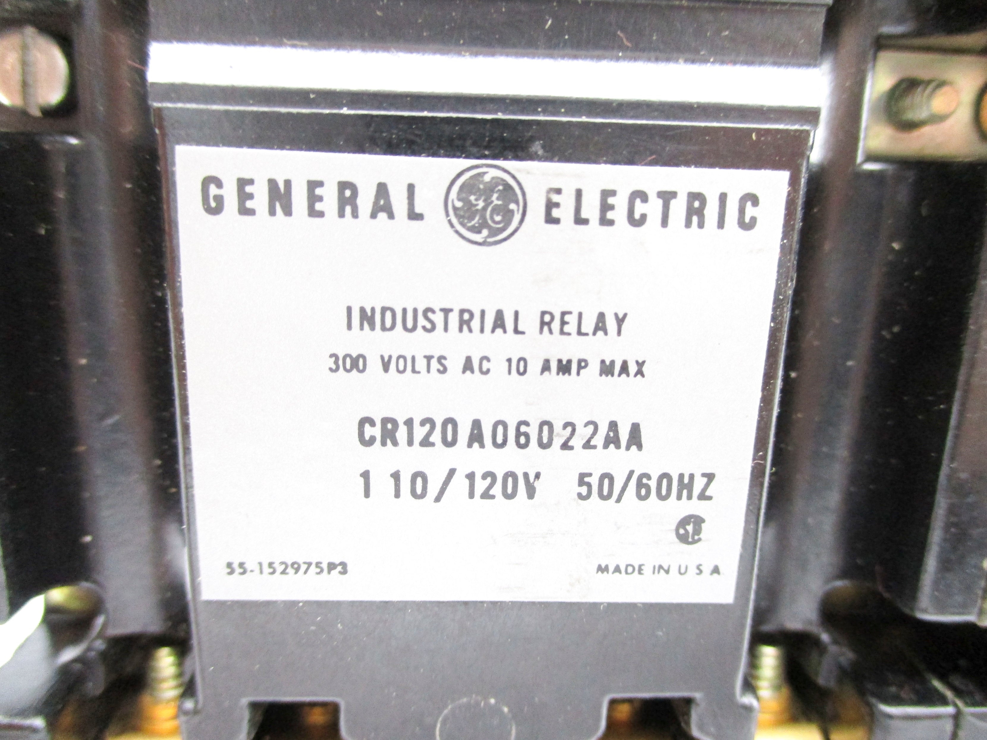 GENERAL ELECTRIC CR120A06022AA 110/120V 10A NSNP