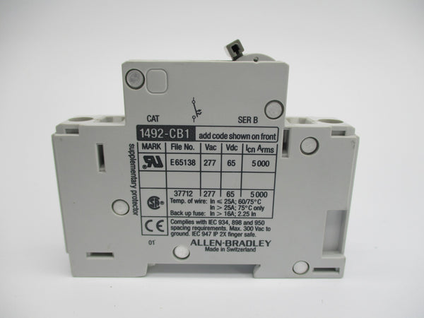 ALLEN BRADLEY 1492-CB1H500 SER. B 50A 277VAC NSMP
