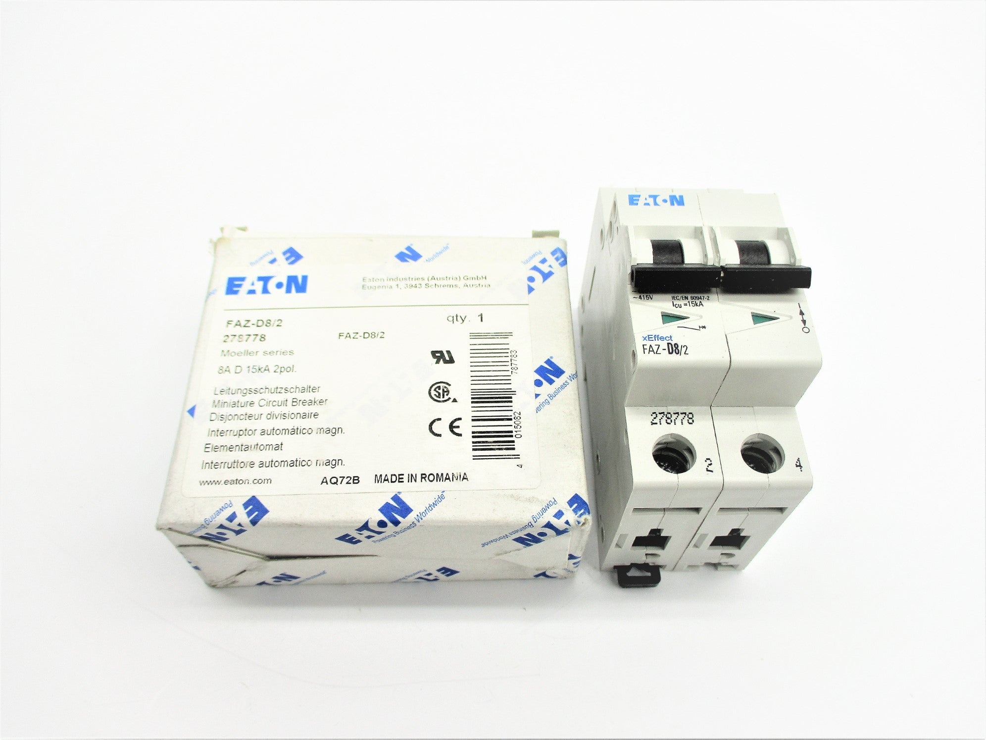 EATON FAZ-D8/2 8A 400/415V NSMP