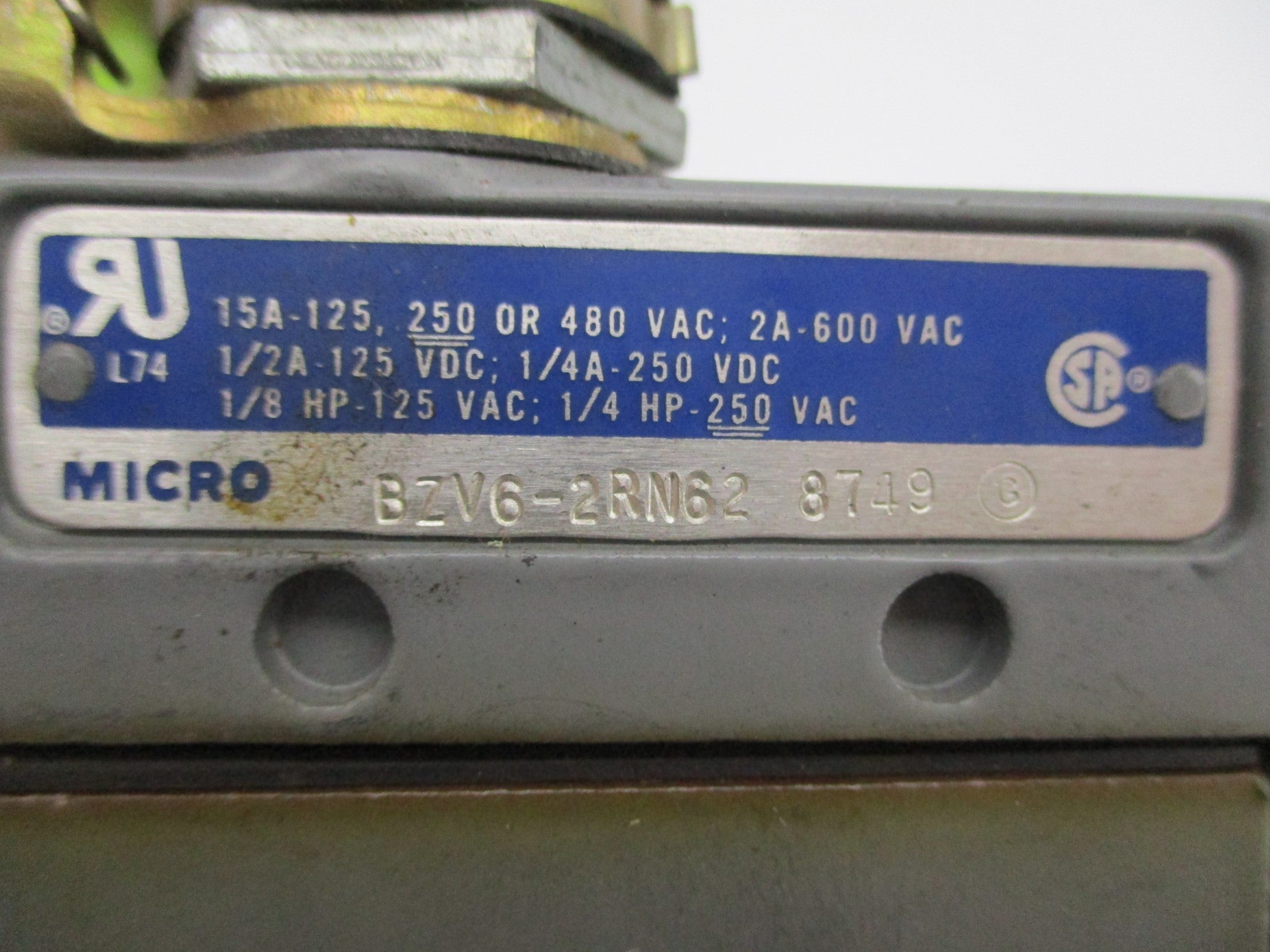 MICRO SWITCH BZV6-2RN62 (GREY) UNMP