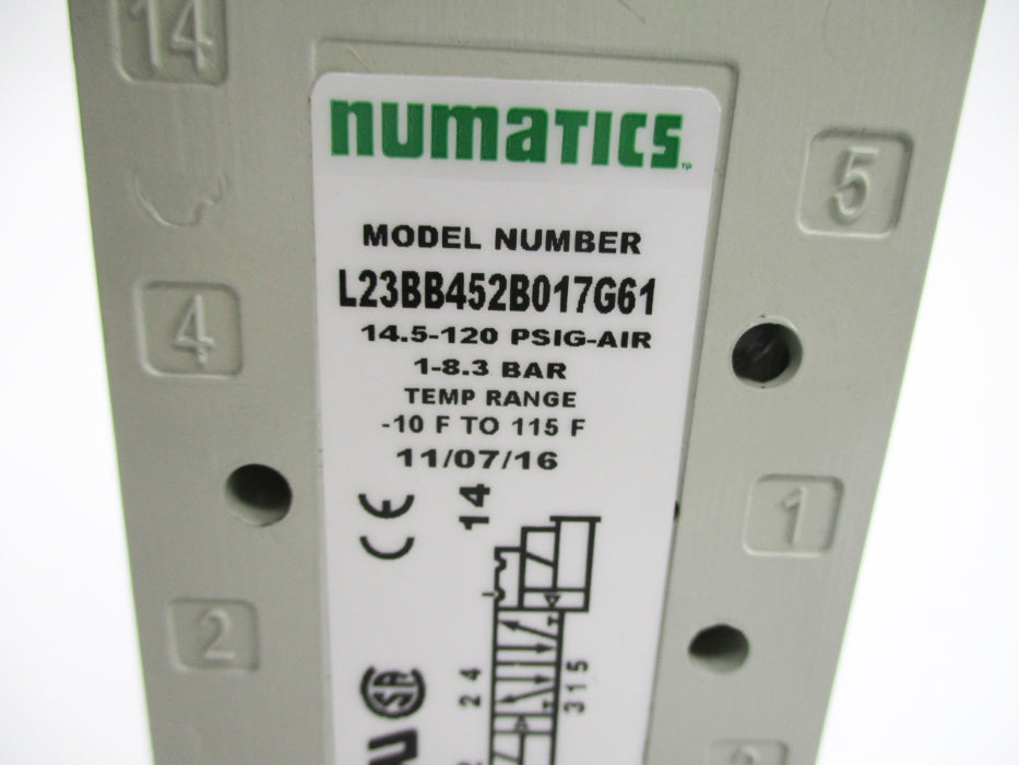 NUMATICS L23BB452B017G61 14.5-120PSIG 24VDC NSNP