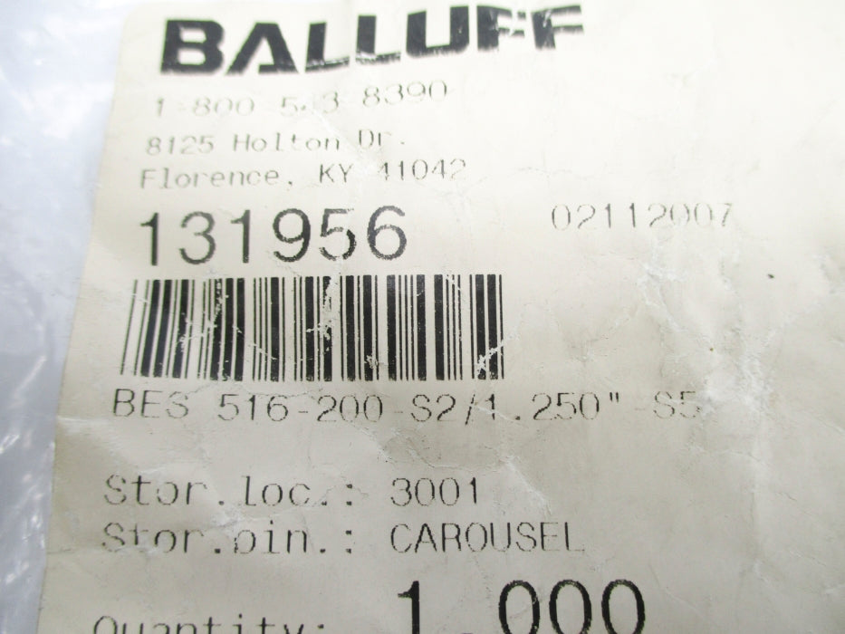BALLUFF BES516-200-S2/1.250"-S5 3000PSI NSMP