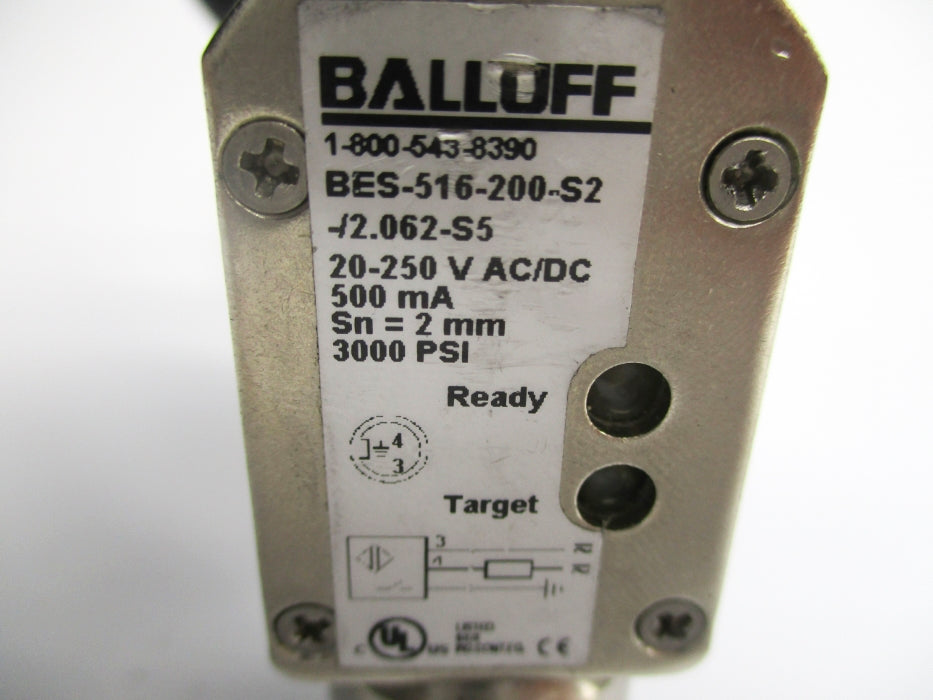 BALLUFF BES-516-200-S2-/2.062-S5 3000PSI UNMP