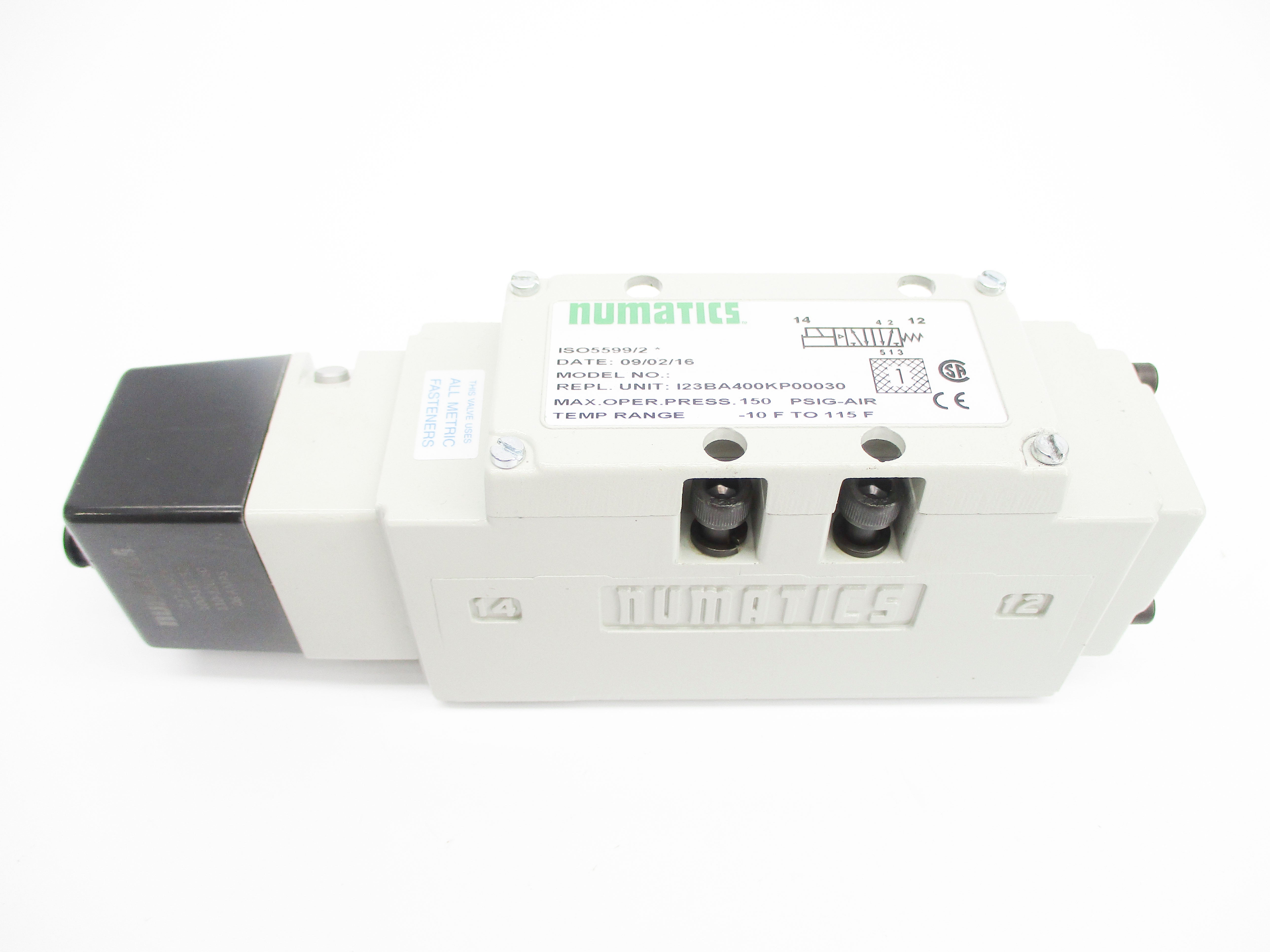 NUMATICS I23BA400KP00030 150PSIG 100-115/50 110-120/60 NSNP