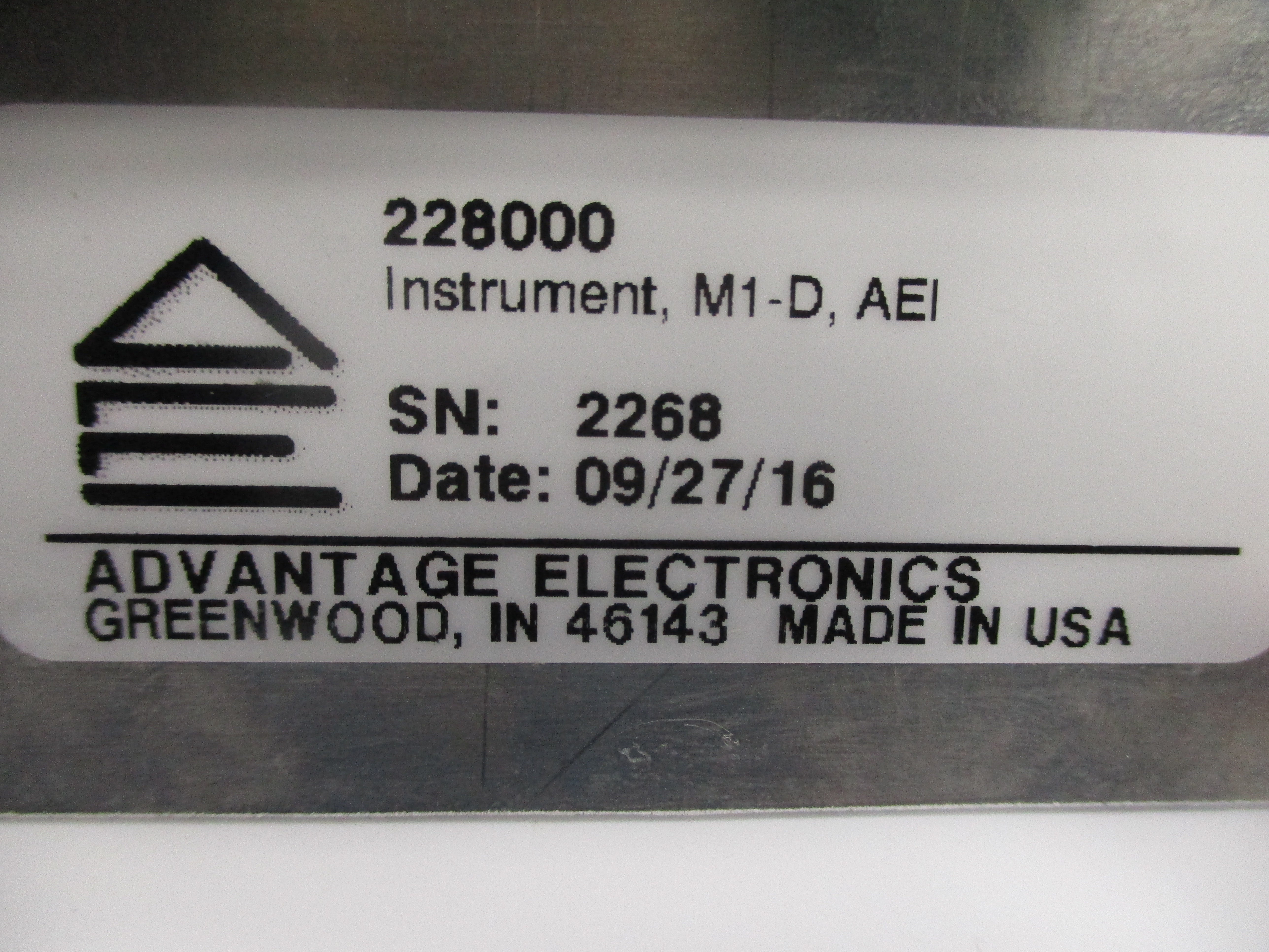 ADVANTAGE ELECTRONICS 228000 M1D NSNP
