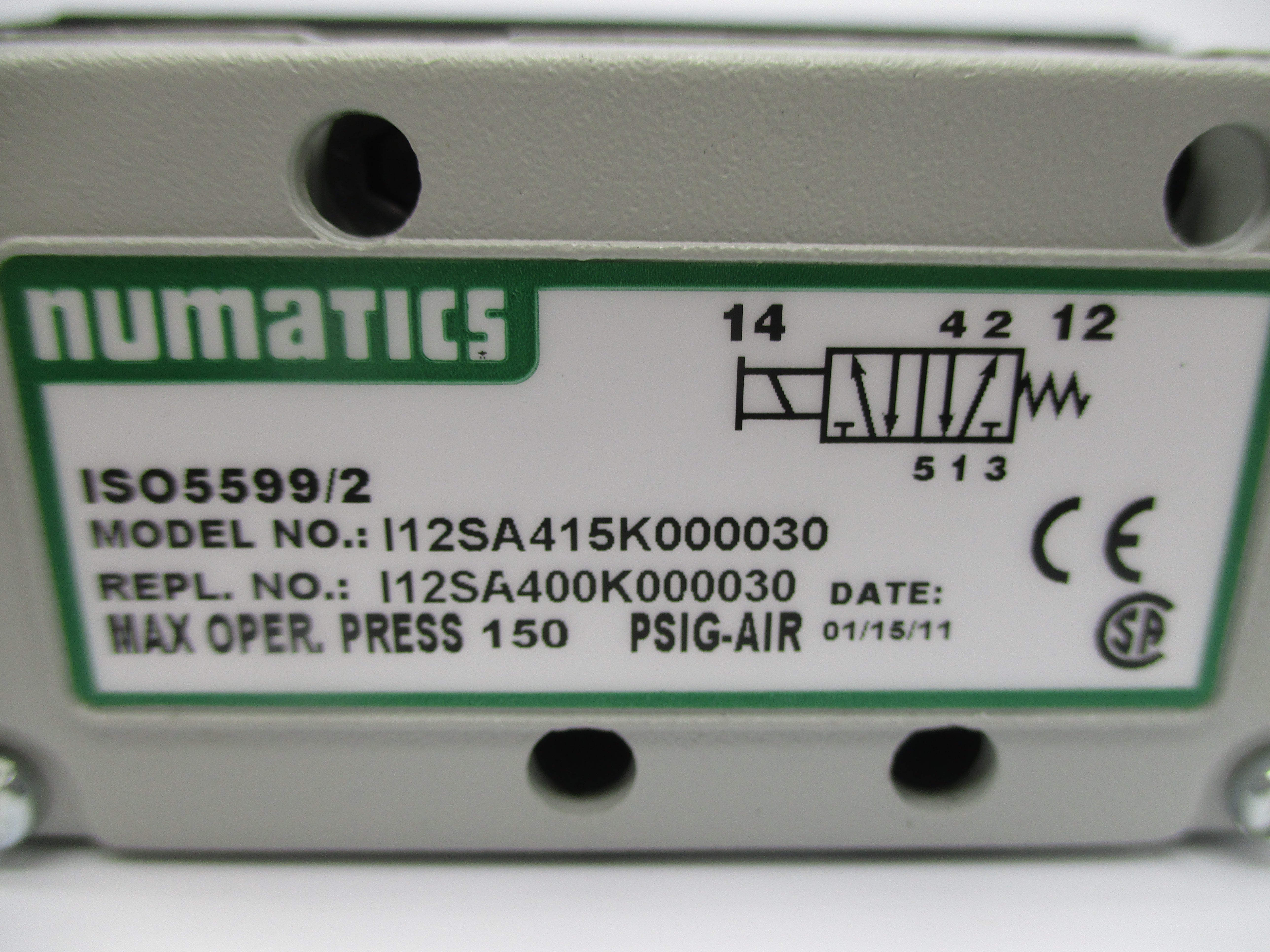 NUMATICS I12SA415K000030 120V 150PSI NSNP