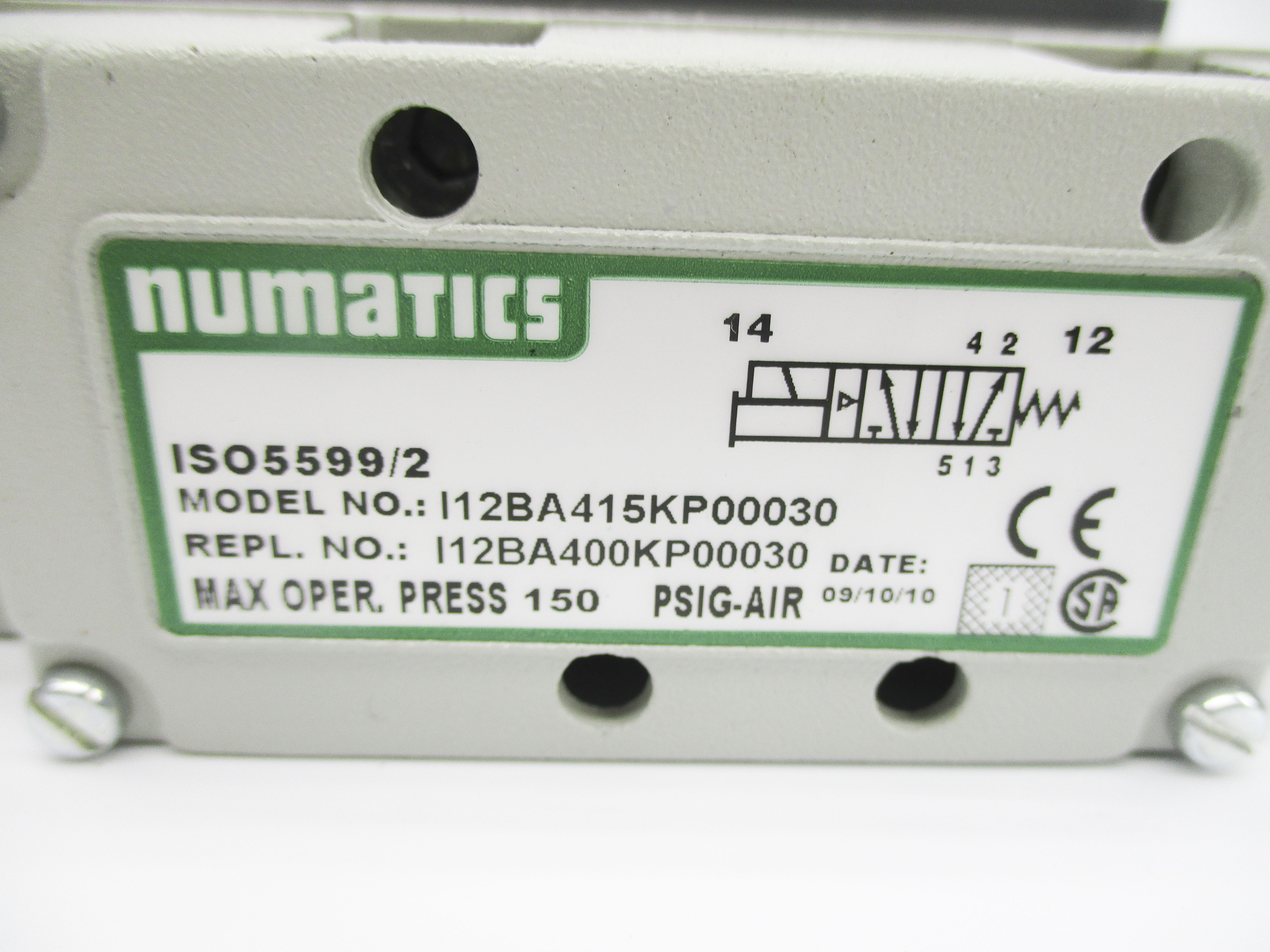NUMATICS I12BA415KP00030 120V 150PSI NSNP