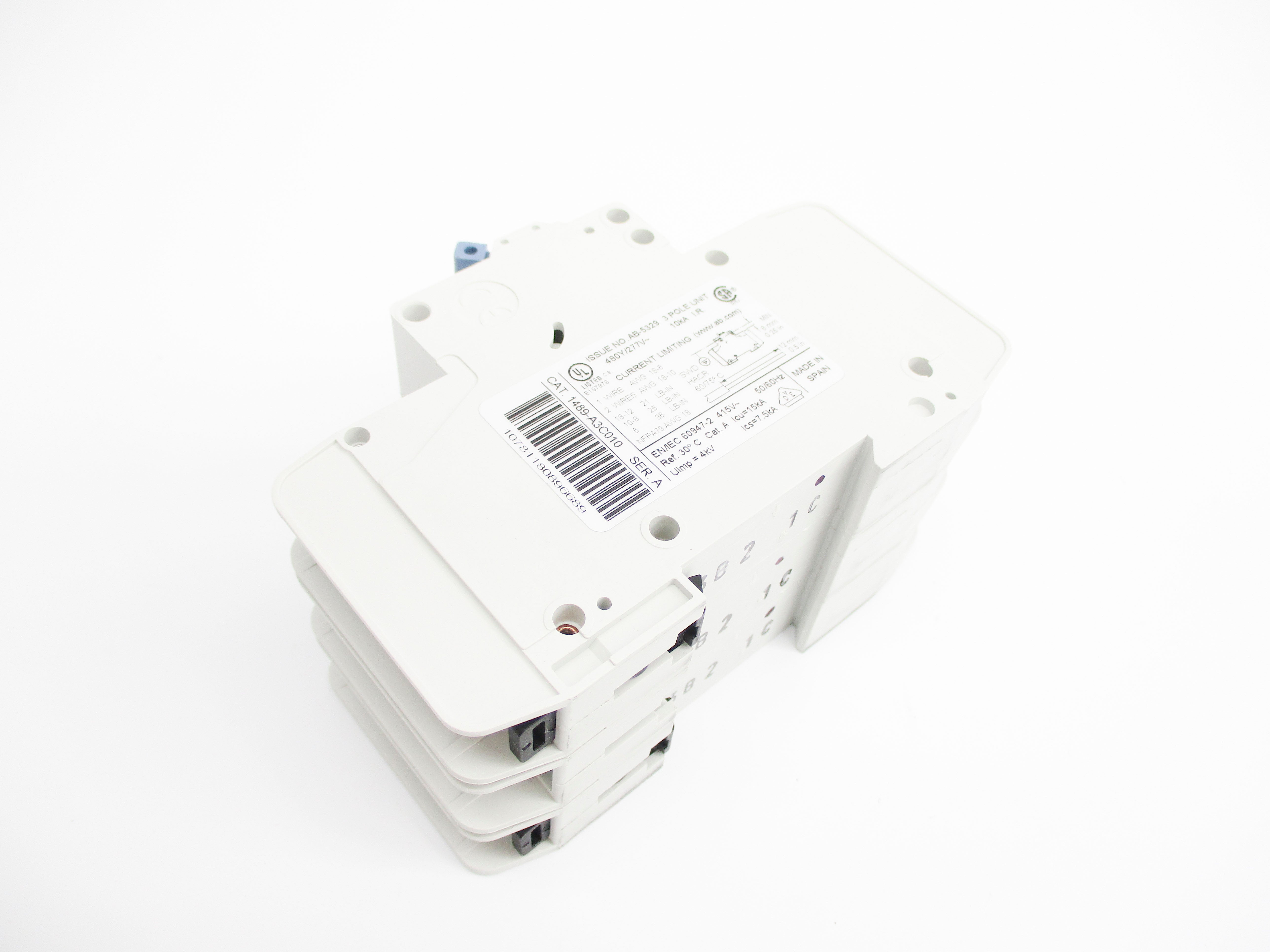 ALLEN BRADLEY 1489-A3C010 SER. A 1A 277VAC NSMP