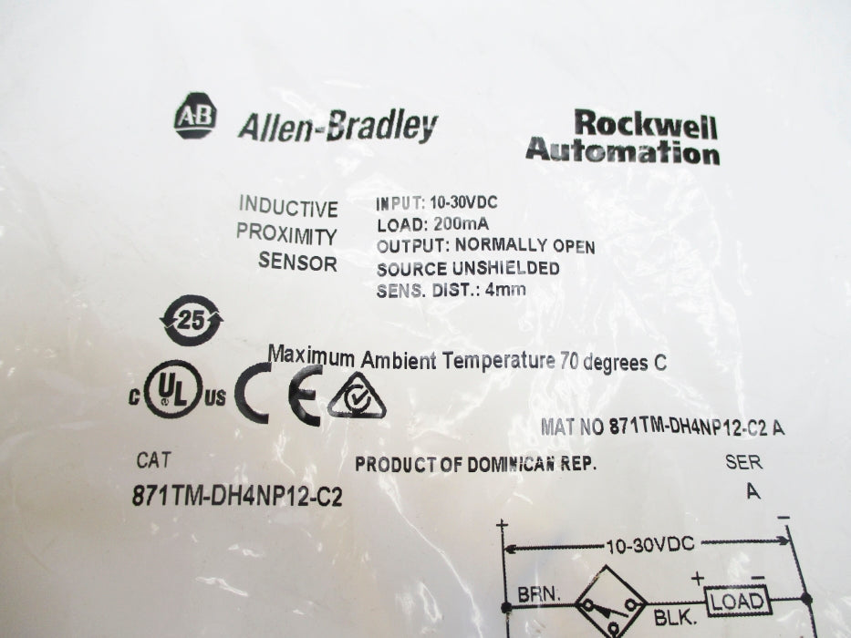 ALLEN BRADLEY 871TM-DH4NP12-C2 SER. A NSMP