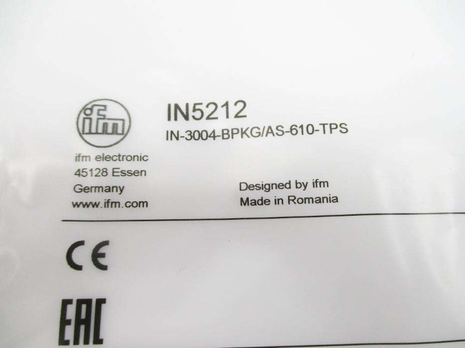 IFM EFECTOR IN5212 IN-3004-BPKG/AS-610-TPS 10-36VDC NSMP