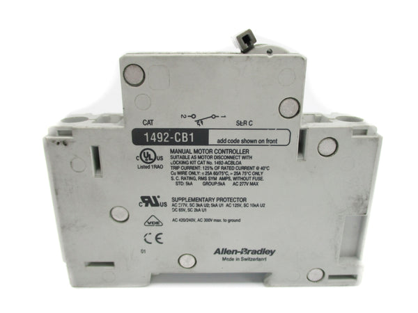ALLEN BRADLEY 1492-CB1G010 SER. C 1A 277V UNMP