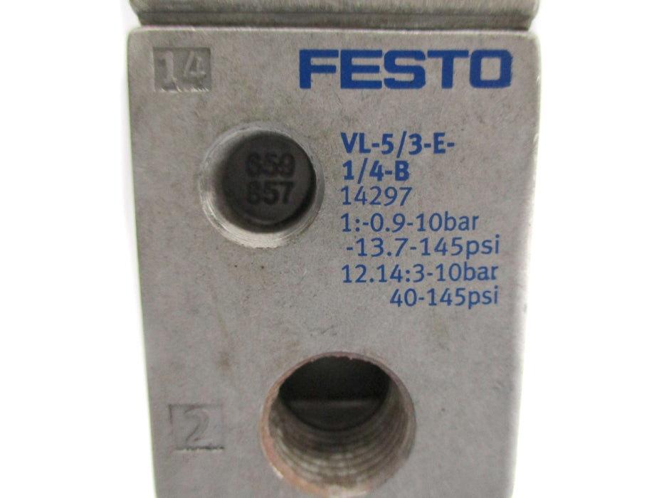 FESTO VL-5/3E-1/4-B 14297 -13.7-145PSI NSMP