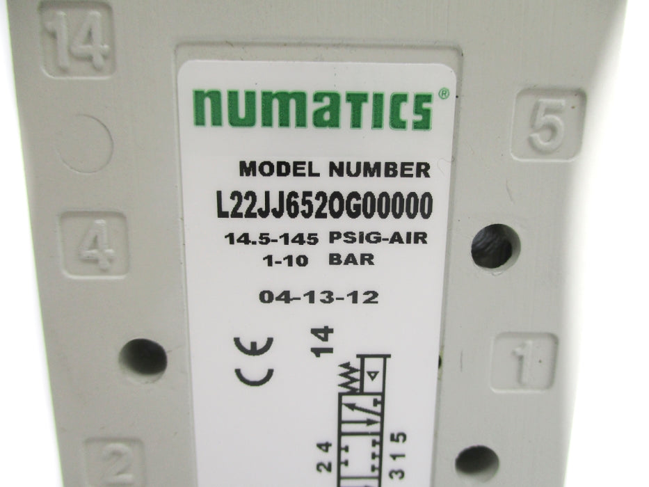NUMATICS L22JJ652OG00000 14.5-145PSIG NSNP