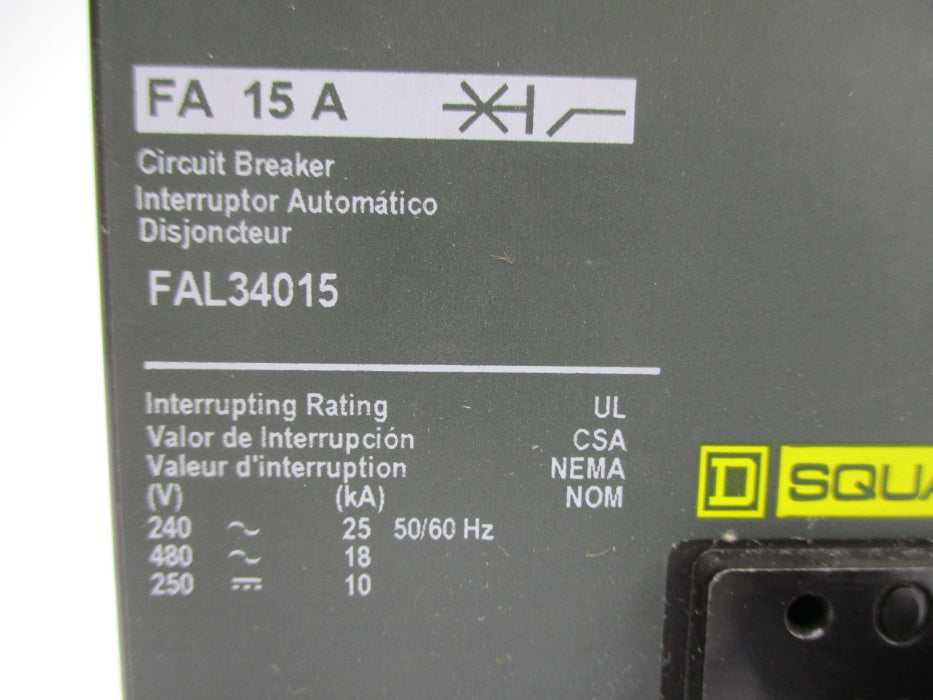 SQUARE D FAL34015 15A (GREEN) NSNP