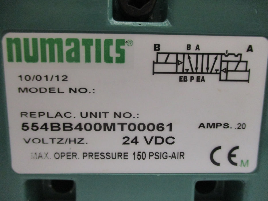 NUMATICS 554BB400MT00061 150PSIG 24VDC NSNP