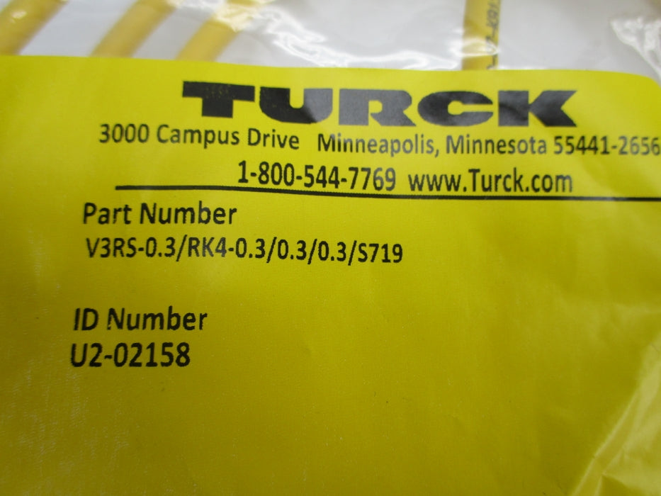 TURCK V3RS-0.3/RK4-0.3/0.3/0.3/S719 U2-02158 NSMP
