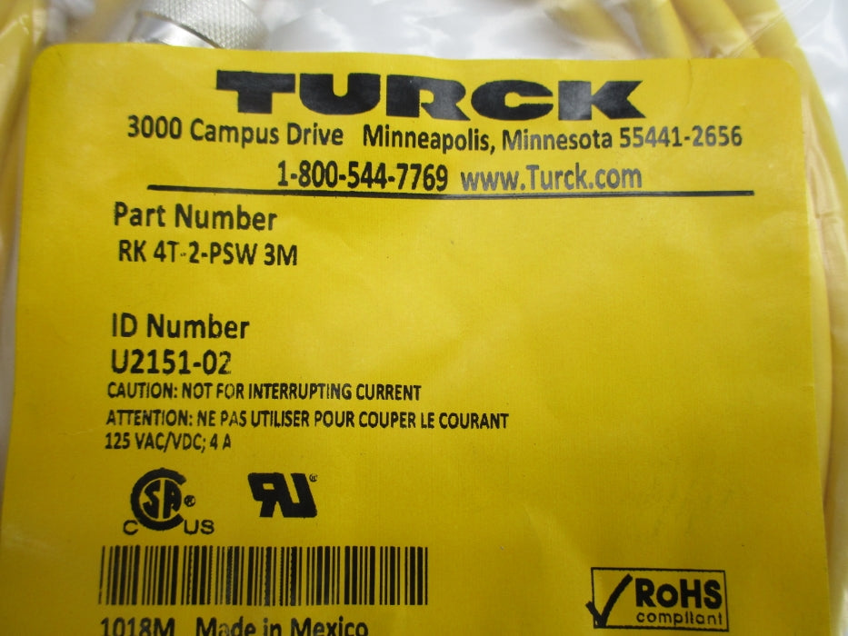 TURCK RK4T-2-PSW3M U2151-02 NSMP