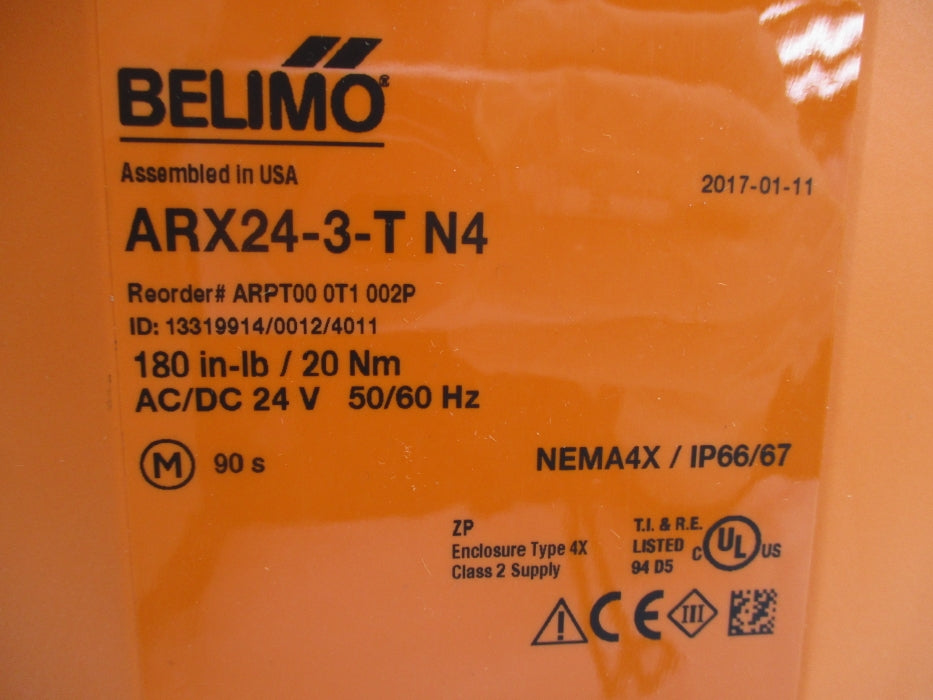 BELIMO ARX24-3-TN4 200PSI 24VAC/DC NSNP