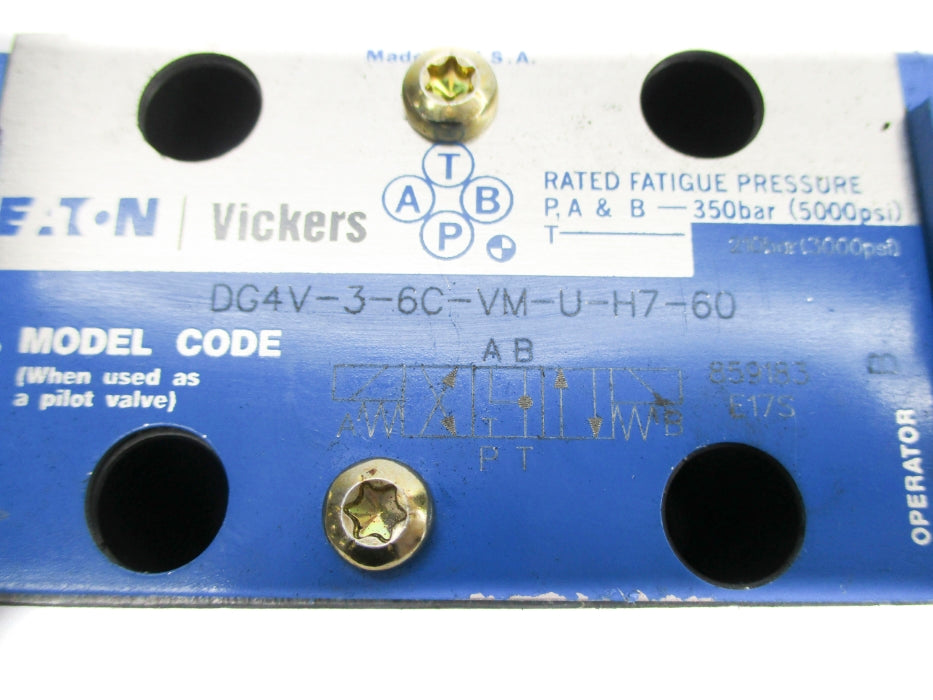 EATON DG4V36CVMUH760 859183 24VDC 5000PSI UNMP