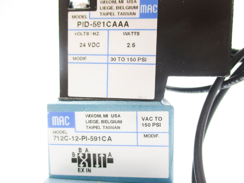 MAC 712C-12-PI-591CA 150PSI 24VDC NSNP