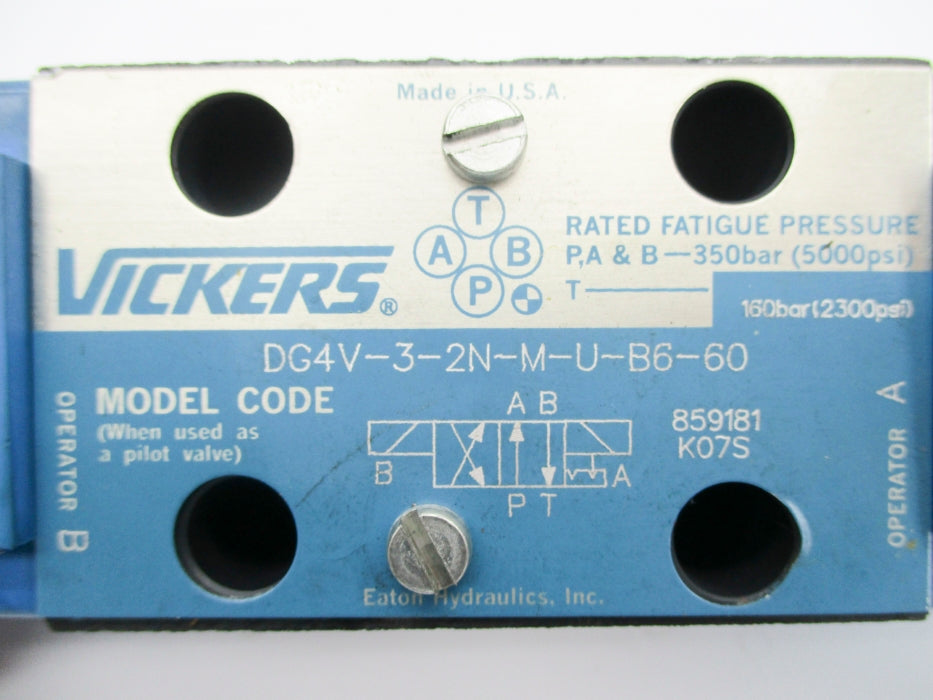 VICKERS DG4V32NMUB660 859181 5000PSI 110/120V UNMP