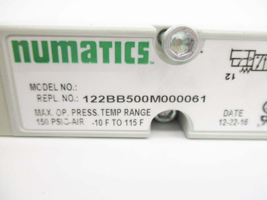 NUMATICS 122BB500M000061 150PSI 24VDC NSNP