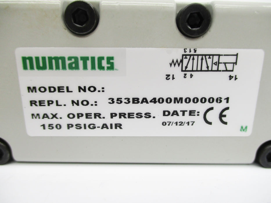 NUMATICS 353BA400M000061 150PSIG 24VDC NSNP