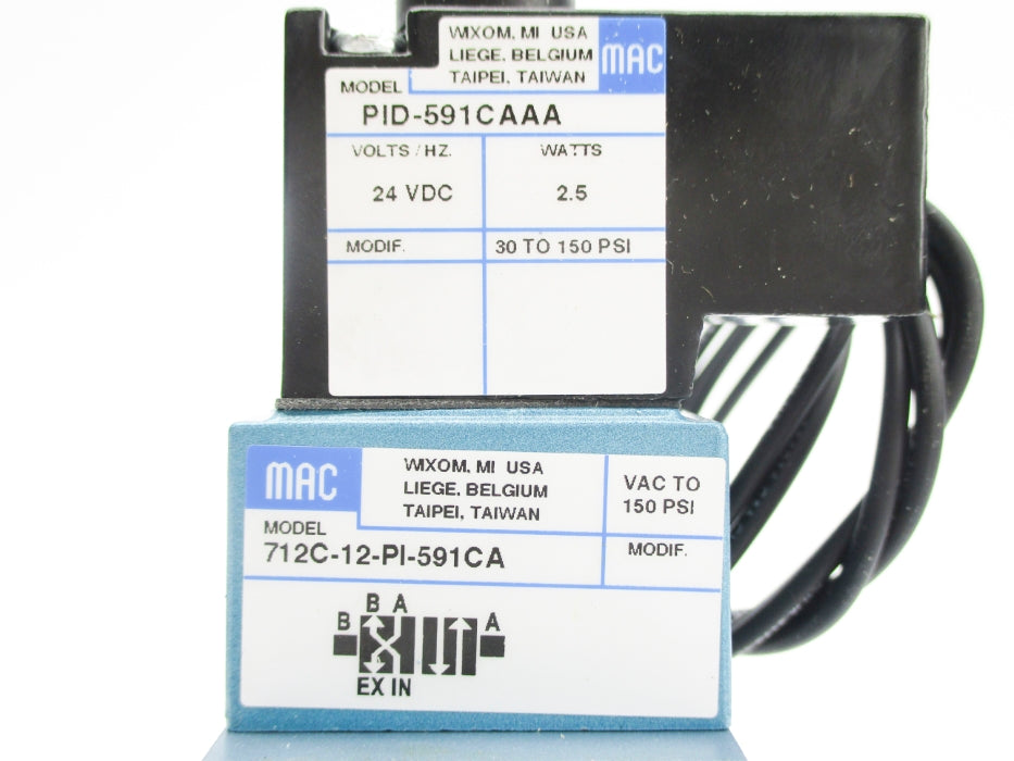 MAC 712C-12-PI-591CA 150PSI 24VDC NSMP