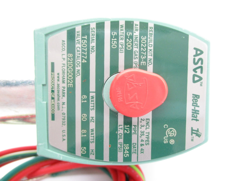 ASCO 8210G002E 110/120V 5-200PSI 1/2" NSMP