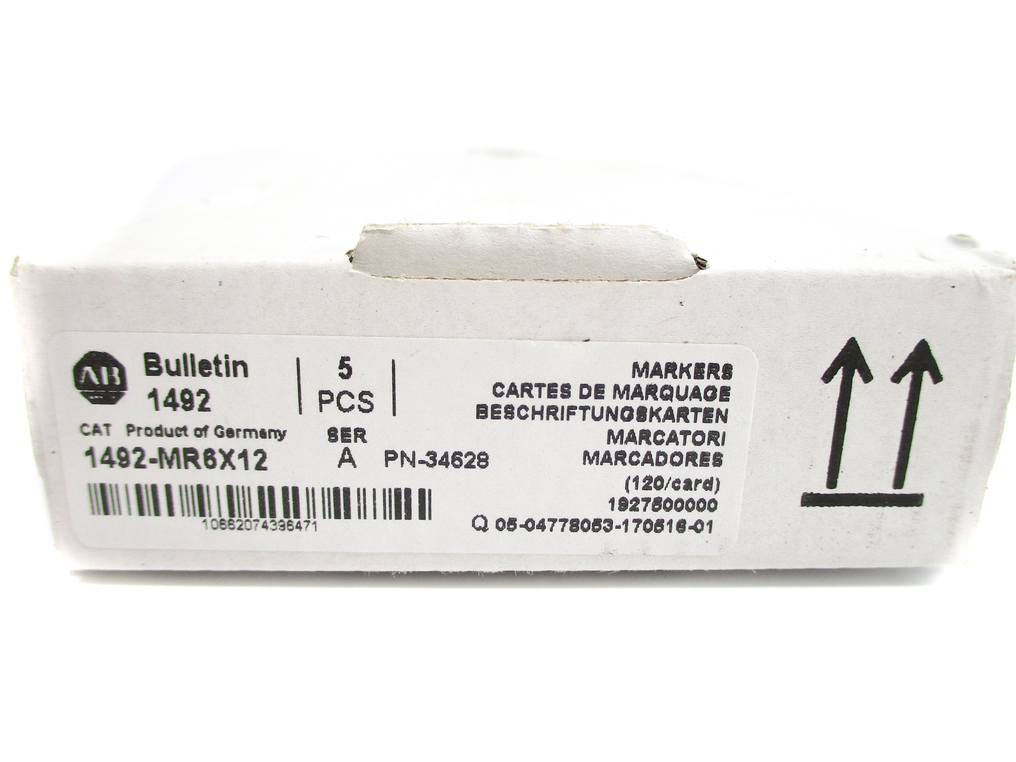 ALLEN BRADLEY 1492-MR6X12 SER. A (PKG OF 5) (WH) NSMP