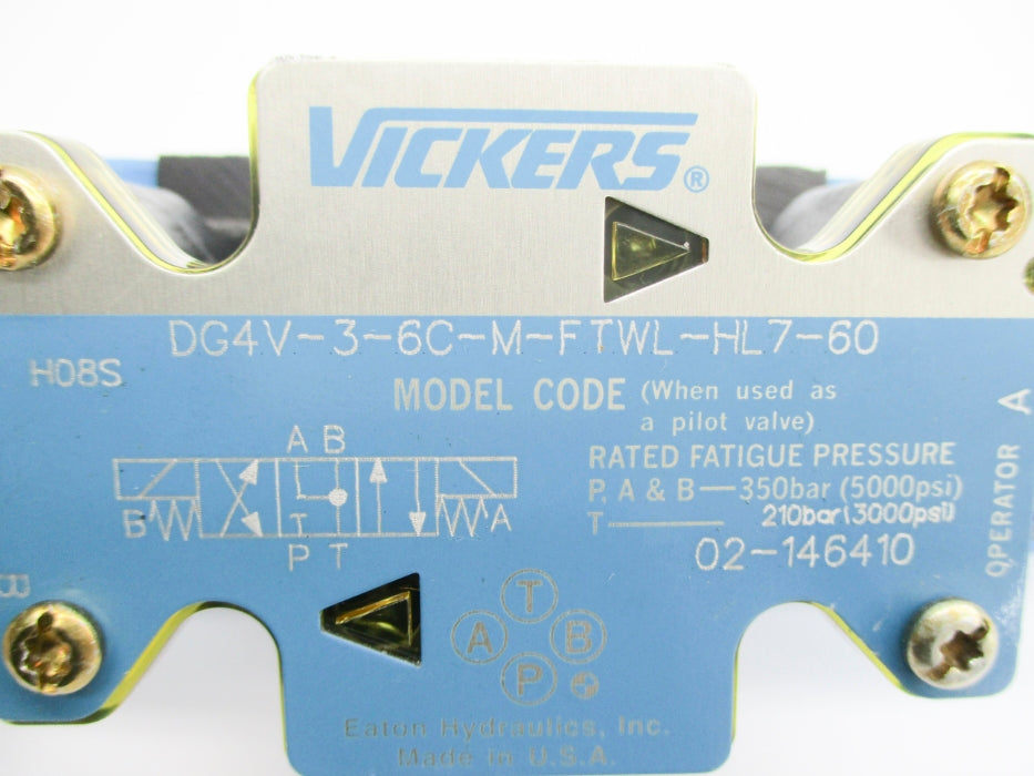 VICKERS DG4V36CMFTWLHL760 02-146410 3000-5000PSI 24VDC NSNP