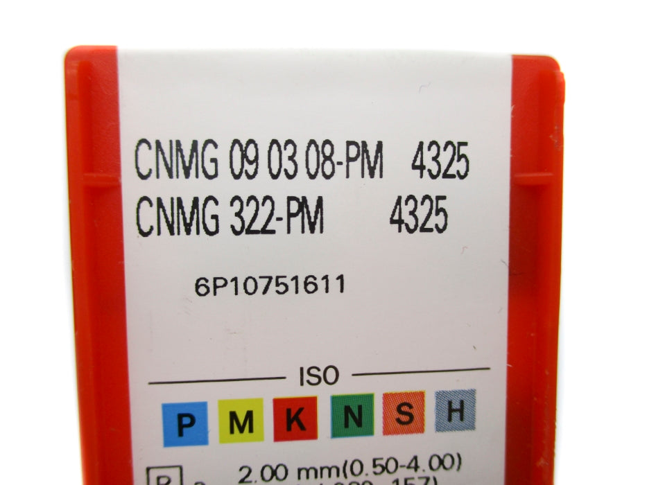 SANDVIK CNMG090308-PM CNMG322-PM-4325 (PKG OF 10) NSFS