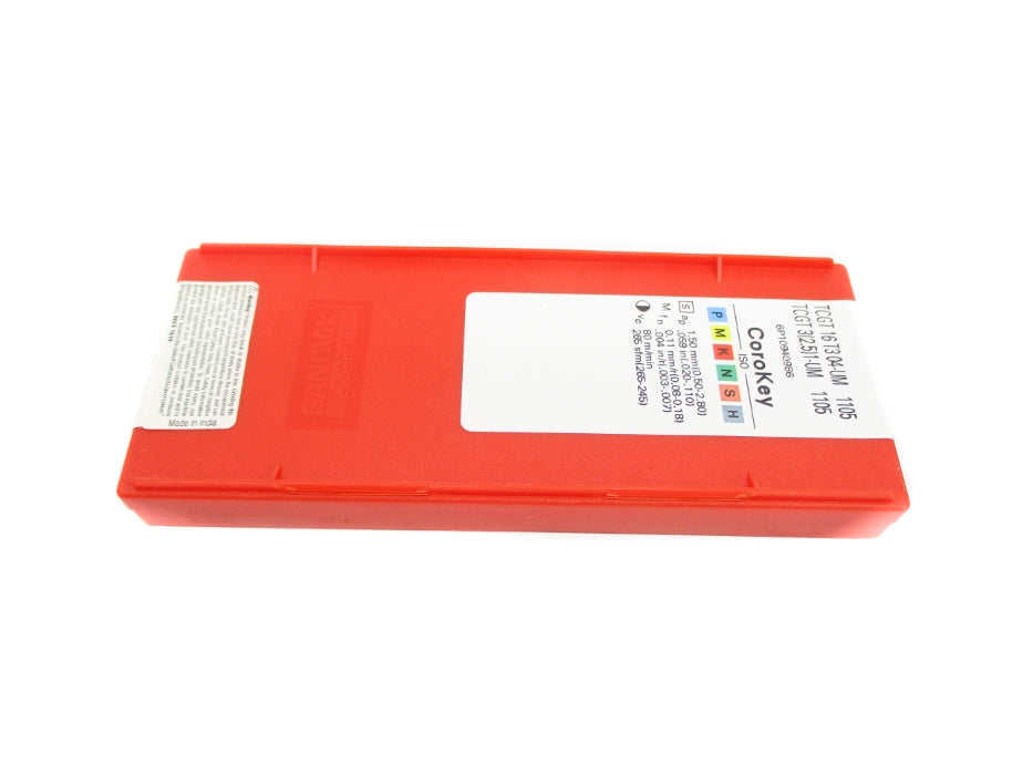 SANDVIK TCGT16T304-UM TCGT3(2.5)1-UM-1105 (PKG OF 10) NSFS