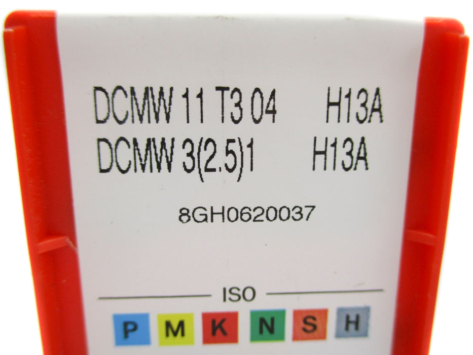 SANDVIK DCMW11T304 DCMW3(2.5)1-H13A (PKG OF 10) NSFS