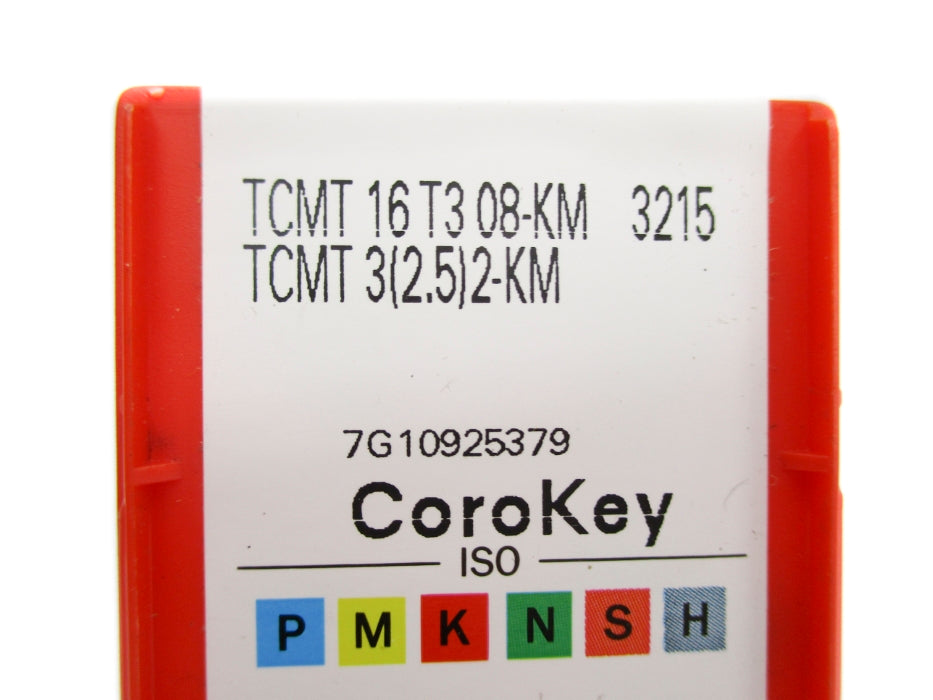 SANDVIK TCMT16T308-KM TCMT3(2.5)2-KM-3215 (PKG OF 10) NSFS