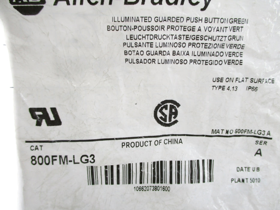 INDUSTRIAL SPARE PART 800FM-LG3 SER. A NSMP